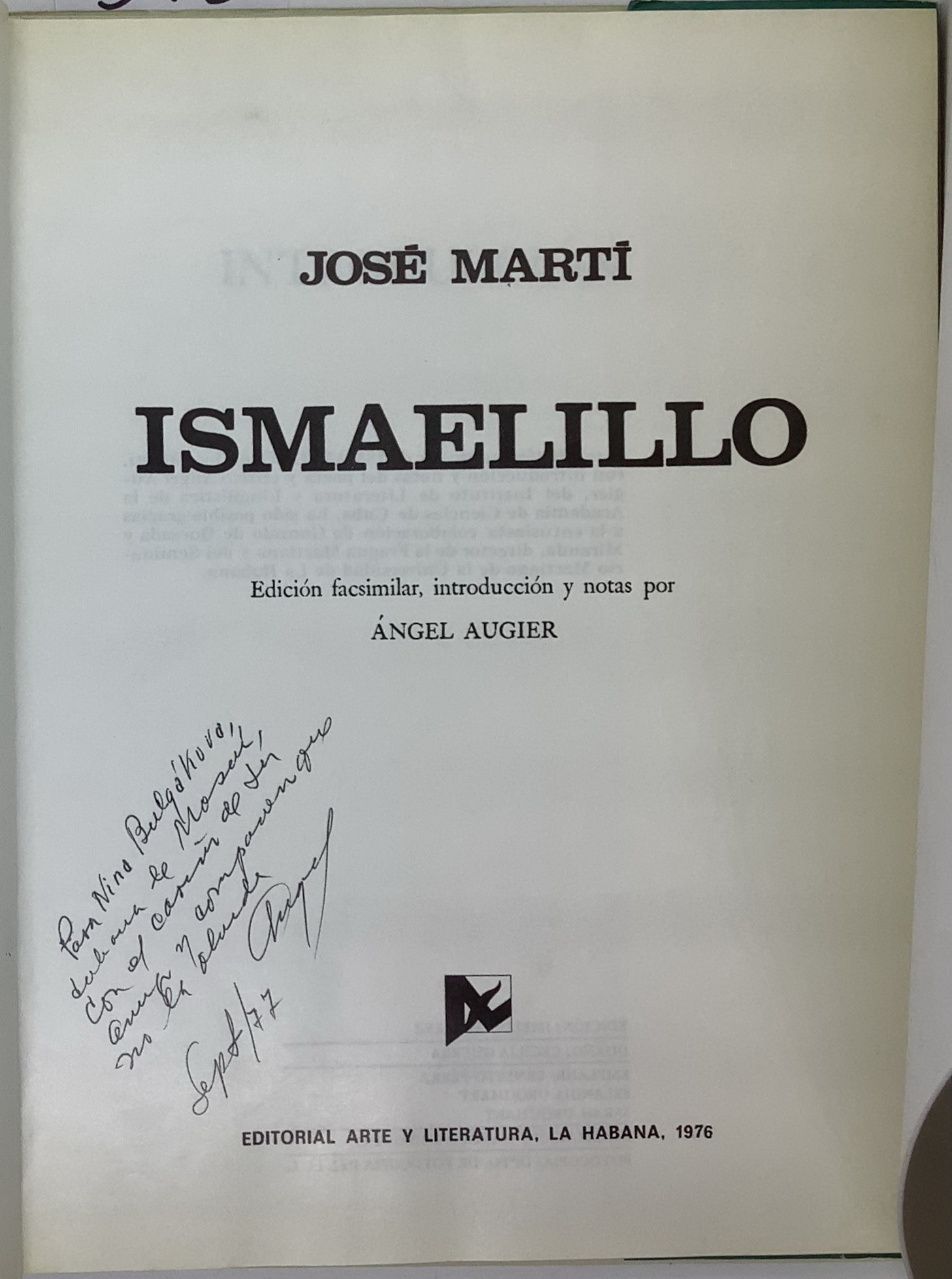 Ismaelillo, Jose Marti