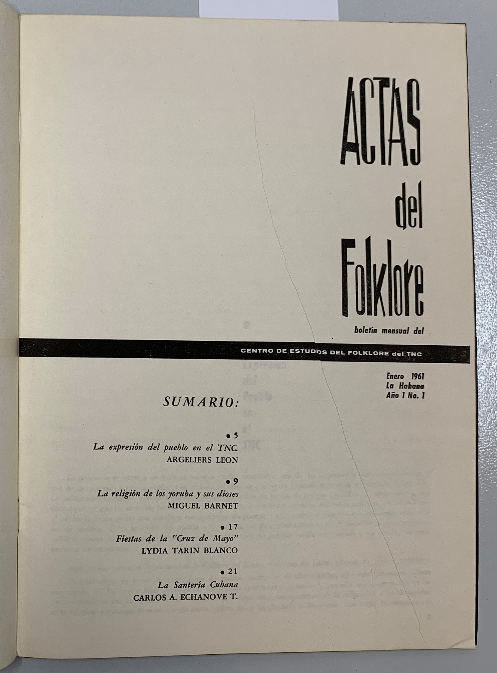 Actas del Folklore. 1-8, 1961