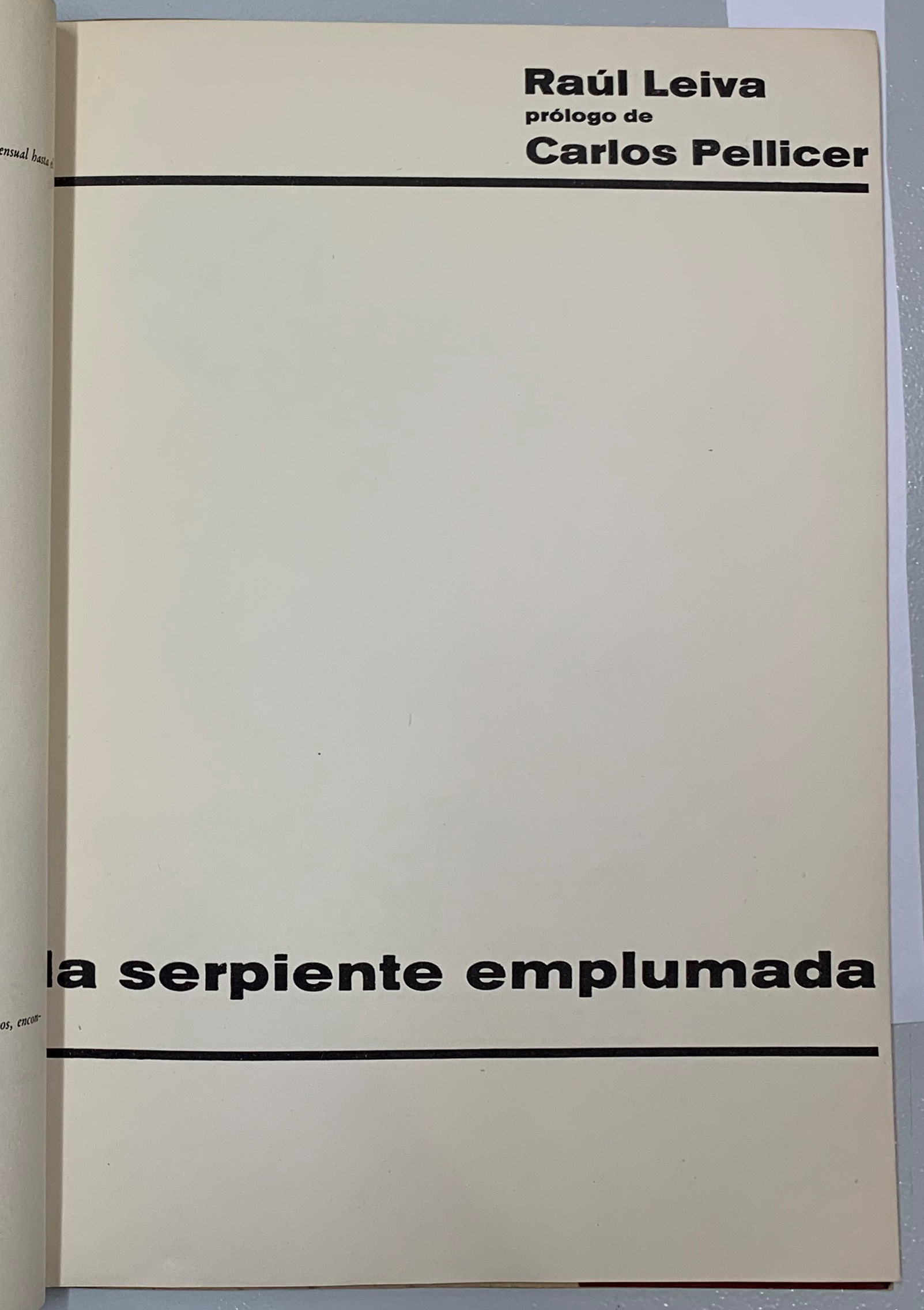 La serpiente emplumada, Raul Leiva