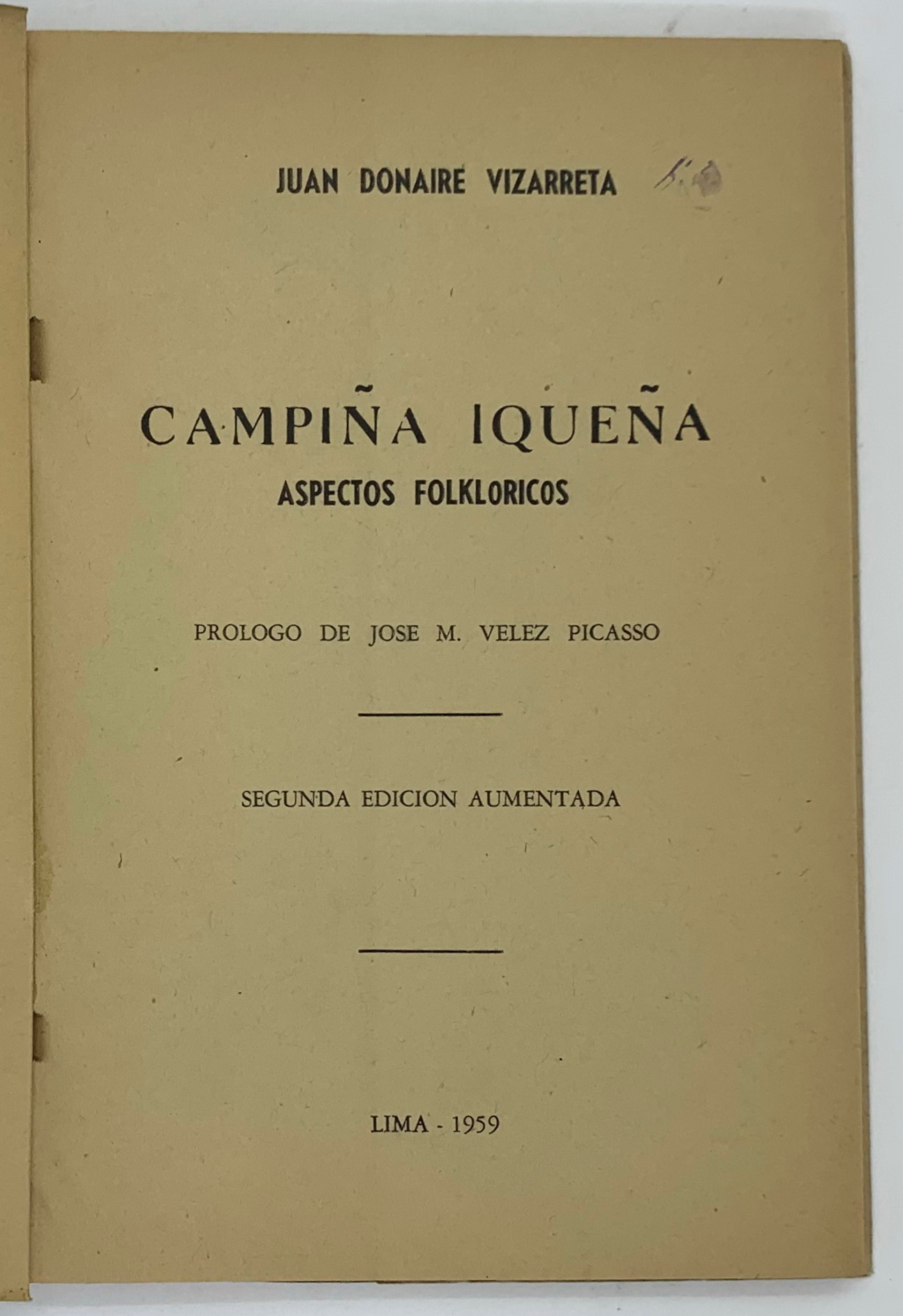 Kampina Iquena, Juan Donaire Vizarreta