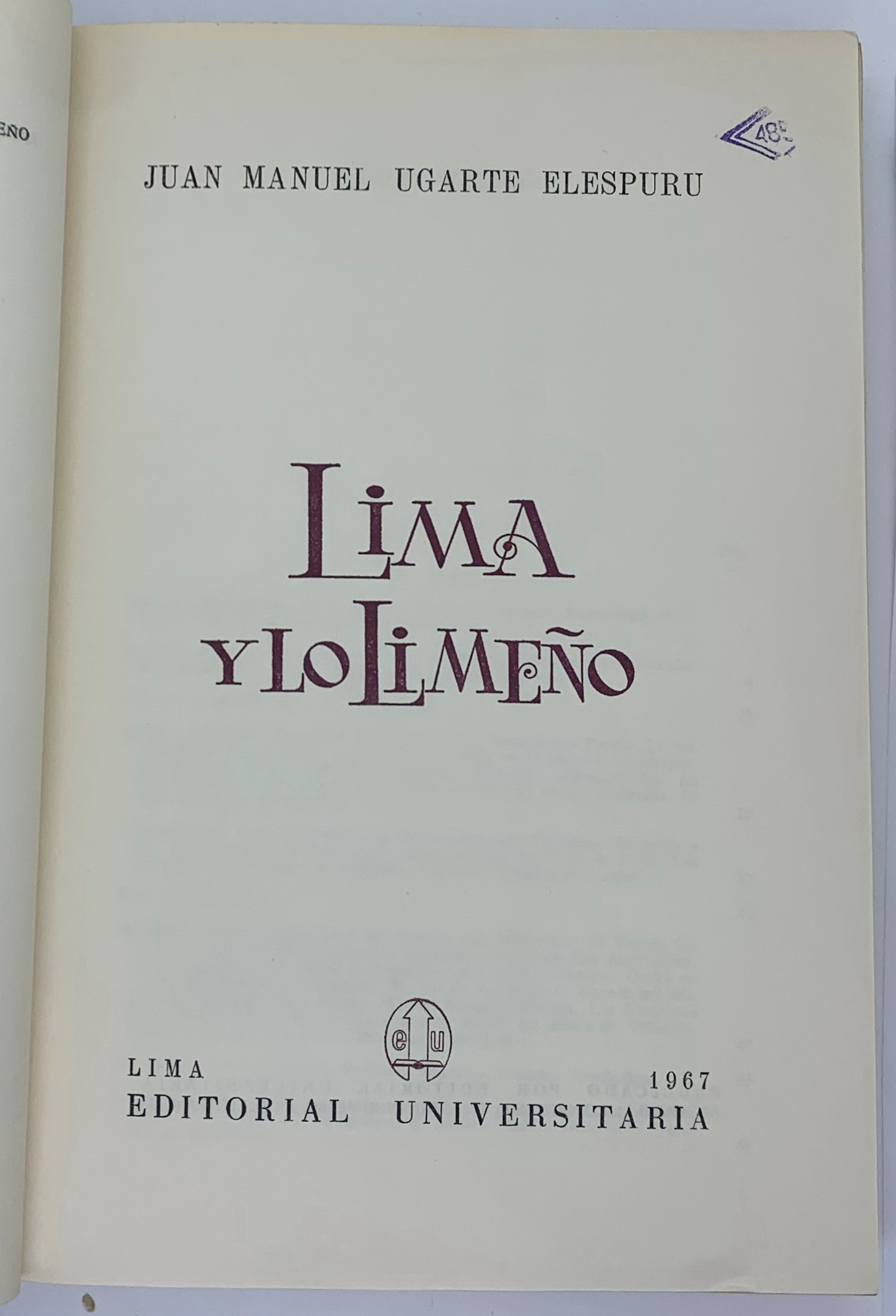Lima Ylolimento, Juan Manuel Ugarte Elespuru