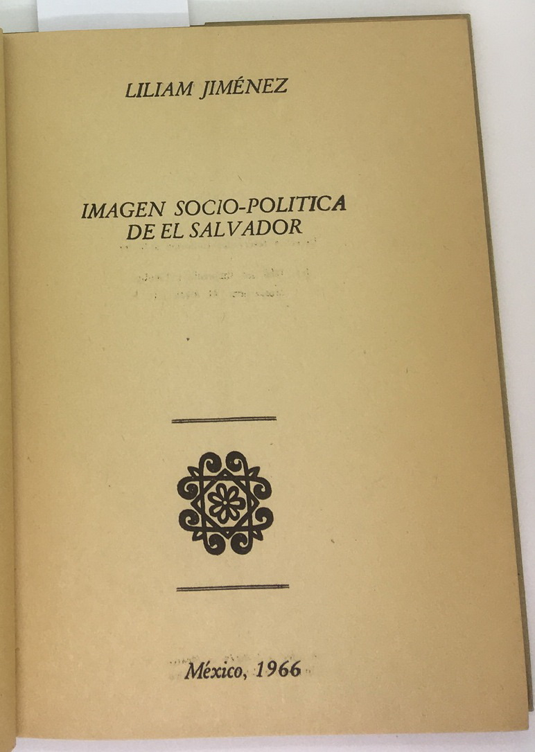 Imagen socio-politica de El Salvador, Liliam Jimenez