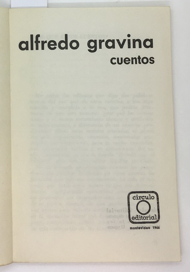 Cuentos, Alfredo Gravina