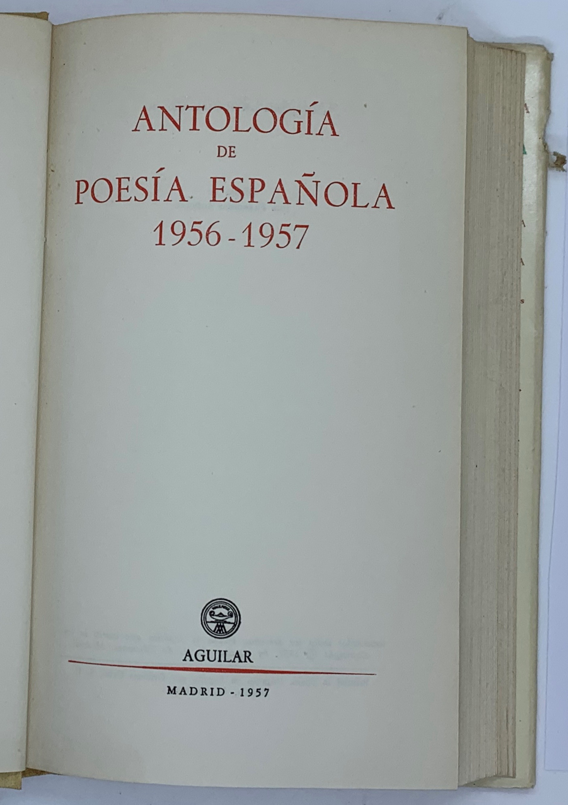 Antologia de Poesia Espanola 1956-1957
