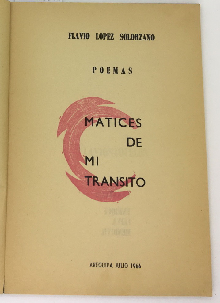 Matices de mi transito : poemas, Flavio Lopez Solorzano