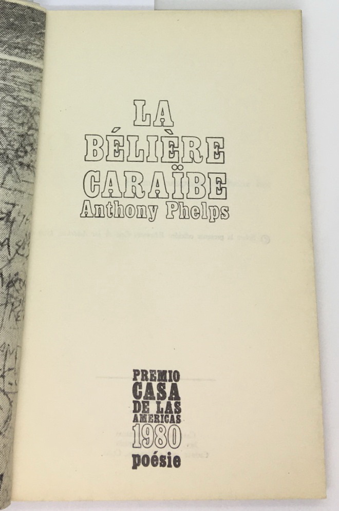 La beliere caraibe, Anthony Phelps