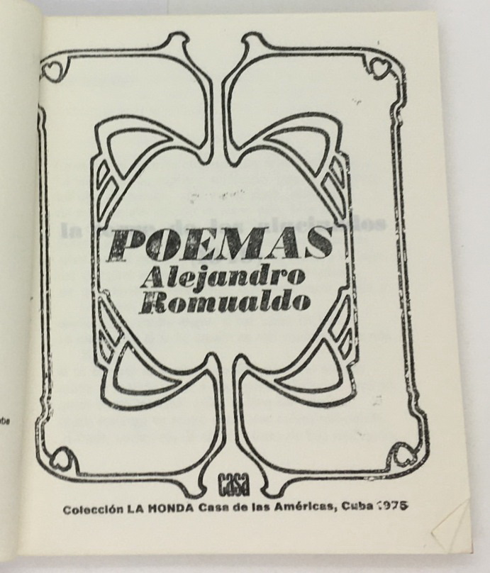 Poemas, Alejandro Romualdo