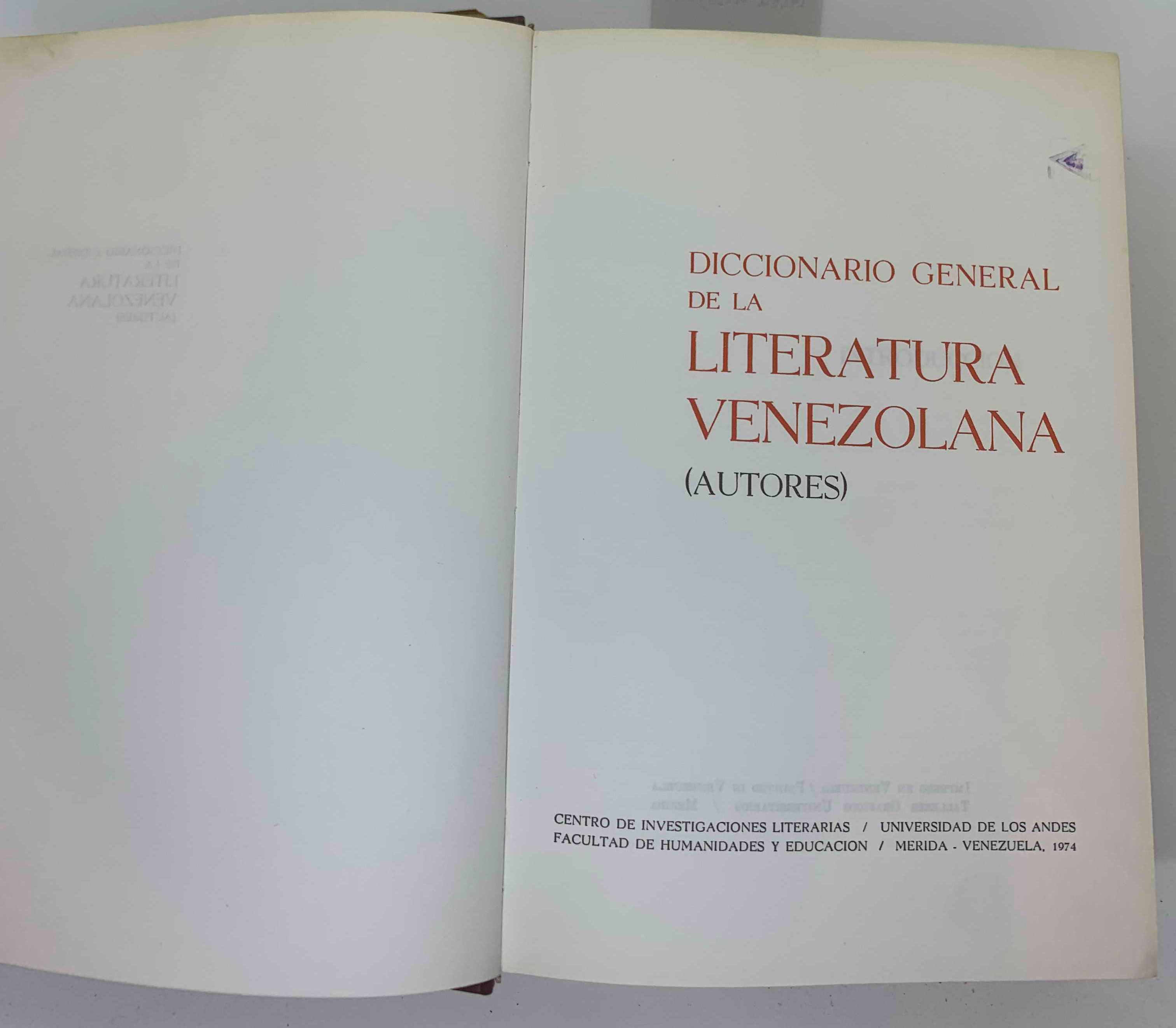 Diccionario general de la literatura venezolana